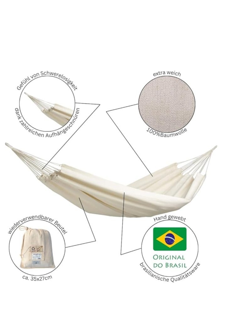 Antikiano Luxury Fabric Hammock for Relaxation – Heavy Duty Outdoor Hanging Hammock for Garden & Balcony - Image 2